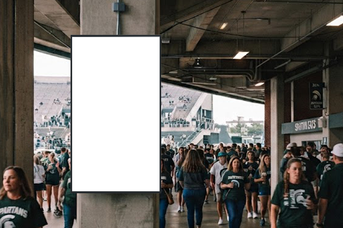 In-stadium signage placement